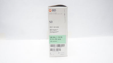 BD 381444 BD Insyte Autoguard Shielded IV Cath. 18Ga x 1.16inch (x) - Box of 50